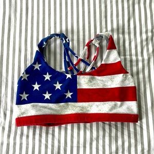 Born Primitive American Flag CrossFit Sports Bra